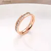 Solitaire Ring Dandan Store Edelstahl Ring Frauen Fein Fashion Schmuck Hochzeitsfeier ein Ring 18kbangle Yhpup Offizieller Laden14L231220