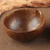 그릇 1pc 천연 코코넛 그릇 보호 부엌 식당 예술 공예 장식을위한 나무 도자기 목재 식탁