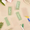 30/50Pcs Clear Acrylic Table Place Card Wedding Blank Rectangle Seating Cards Sign Guest Names Tag Birthday Party DIY Decoration 231220