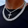 Provence Chain Diamond Miami Cuban Sterling Sier Platinum Hockey Necklace Men's and Women's Hip Hop smycken