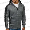 Herren Hoodies Sweatshirts Neue Herren Hoodies Patchwork Reißverschluss Kapuzentaschen Herbst Winter Warme Mode Lässige Sweatshirt Streetwear Männliche Strickjacke 3XL T231220