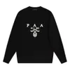 Designer Luxury Prads Classic 2023 Autumn and Winter New Jacquard Crew-Neck Sweater Loose Men's and Women's Sweater