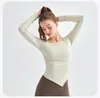 AL Yoga koszulki sportowe damskie ubrania jogi długie rękawie zamek błyskawiczny fitness YC238 moda