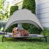 Transportadores para gatos, cama elevada para perros con dosel, cuna extraíble elevada, tienda antideslizante portátil, resistente para playa al aire libre