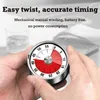 Kitchen Timers Multifunctional Stainless Steel Visual Timer Mechanical Kitchen Timer With Loud Alarm Magnetic Timer Cooking Countdown Reminder 231219