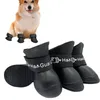 Vêtements pour chiens Bottes 4pcs Chaussures de marche imperméables Accessoires pour animaux de compagnie Protège du temps froid et humide Grand Noël Halloween Pâques