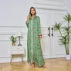 Ethnische Kleidung Gedruckt Robe Langarm Kleid Für Frauen Casual Lose Dubai Abaya Mit Kapuze Einfarbig Kaftan Femme Musulman
