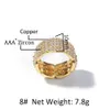 Anelli a fascia THE BLING KING 8mm / 10mm Baguettecz Cluster Ring Full Iced Bling Cubic Zirconia Uomo Donna Anelli Hiphop Gioielli di moda 231219