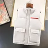 Projektantka męska kamizelka 2023 Zimowa solidna stojąca szyja Button Młodzież Koreańska odzież robocza płaszcz bez rękawów M-3xl