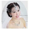 Gümüş Kaplama Kristal Hint Saç Aksesuarları Baş Takı Alın Parçaları Düğün Tiaras Gelin Zinciri 210701285a