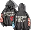 Heren Hoodies Heren Sweatshirts "Lucky me I see Ghosts" Harajuku Weirdo Graffiti Brief Gedrukt Heren Sweatshirt Met Capuchon Fleece