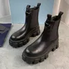 مصمم الثلوج أحذية النساء غاباردين بوت تشيلسي فاخرة منصة apres-ski bootie slip-on chunky dispanseroriginal024