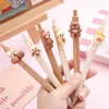 Stylos à Gel à pression pour filles, fontaine et étudiants, papeterie d'apprentissage mignonne