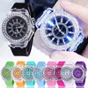 Wristwatches Fashion Led Sport Watches For Women Luminous Glowing Quartz Watch Ladies Female Silicone Band