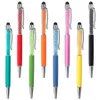 20pcslot مخصصة Crystal Ballpoint Pen Creative Stylus Touch 26 ألوان كتابة ملصقات مدرسة قرطاسية الباليه 231220