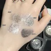 Paleta de sombra em gel metálico punk esfumaçado molhado glitter sombra pigmento duradouro pérola olhos iluminador maquiagem beleza cosméticos