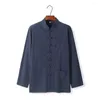 Giacche da uomo Comode magliette da uomo Giacca Tai Chi Cappotto Tang Suit Camicetta Tradizionale Cardigan uniforme con bottoni