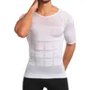 Hommes Body Shapers Fitness élastique Abdomen ajustement serré chemise à manches courtes débardeurs forme sous-vêtements minceur seins façonnage 231219