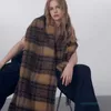 Шарфы Новый Ac клетчатый шарф женский зимний хаки с толстой тесьмой красочный плед теплый и толстый Instagram модный милый Gtjd