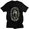 Homens Camisetas Clássico Gótico Santa Muerte 13 Camiseta Homens Senhora da Santa Morte Camisa Crânio Mexicano Tee Manga Curta Streetwear Hip Hop