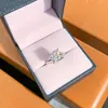 3,5 karatowy klasyczny duży pierścionek z diamentem, pierścionki zaręczynowe Moissanite dla kobiet, obrączki, obietnicy, 3,5 col Color VVS1 18K Białe złoto srebrne srebrne