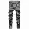 Jeans voor heren Herfst bedrukt Paisley Herenjeans Mode Klassiek Dagelijks Normale pasvorm Casual stretchbroek Losse jeans hombre broek L231220