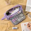 Pencil Case School Supplies Multi Layer Large Student Pen Kawaii Storage Bag Office Söt brevpapper 231220