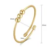 Armreif 18 Karat Gold Farbe Kabel Draht Rund Charm Manschettenarmband für Frauen Unisex Edelstahl Love Sets Klassischer Schmuck 231219