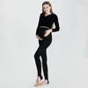 Mäns kroppsformar Autumn Fashion Maternity Tights Justerbar hög midja magbagövlingar för gravida kvinnor smala graviditet byxor