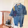 Spring Children's Denim Rompers Individuality Spring Long Sleeve Rompers for Boys and Girls