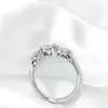 Pierścienie ślubne AEAW 2CTW 6,5 mm okrągłe cięcie zaręczynowe pierścionek Diamentowy pierścień podwójny halo Pierścień platynowy Srebrny 231219