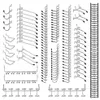 170-teiliges Stecktafel-Hakensortiment, Stecktafel-Zubehör-Set, Steckhaken mit Metallhaken, Set, Steckschlösser, 1300T