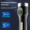USB-wiederaufladbare Mini-Taschenlampe mit langer Reichweite starker Licht und Seitenlichthelligkeit