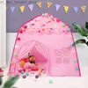 Toys Tents Portables Enfants tente jouet jouet jeu maison Safe Castle Princess Tent Intérieur Play Oversized House Toy Enfants Cadeaux d'anniversaire Girls Tipi Q231220