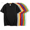 Męskie bluzy bluzy Bluzy T-shirt Solid Kolor 8 kolorów 2023 Nowy krótki rękaw męski/damski ciężki funt 220 g bawełniany biały ekipa luźna top s-4xll231026