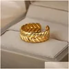 Parringar Snake Rings for Women Men rostfritt stål guld sier färg finger ring vintage gotisk homme estetiska smycken anillos muje dhxip