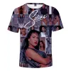 Camiseta con estampado 3D de la cantante Selena Quintanilla, camiseta divertida de manga corta con cuello redondo para mujer y hombre, camisetas gráficas, ropa de calle