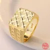 24K Gold Ring For Women Men Wedding Jewelry Accessories Wholesale 231220