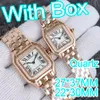 Luxury square gold watch small womens watches designer diamonds 751 movement watches Sapphire 316 stainless steel Blue hands waterproof wristwatch montre de luxe