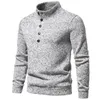 Maglioni da uomo Maglione lavorato a maglia da uomo Dolcevita leggero abbottonato Autunno Inverno Tinta unita lavorato a maglia per casual