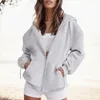 Felpe con cappuccio da donna con zip oversize per ragazze adolescenti da donna Felpe con cappuccio a maniche lunghe Abbigliamento autunno inverno Giacca con coulisse con tasca