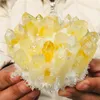 Circa 700 g di rari esemplari di cristallo di quarzo fantasma giallo nuovo cluster Vug da collezione279Y