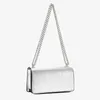 Bolsa de noite pequena bolsa espelho prata festa bolsa carteira em corrente pu couro reflexivo luz quadrado brilho bolsa crossbody 231219