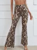 Pantaloni da donna Design Flare Donna Moda estiva Vita alta Increspature dell'acqua Pantaloni da yoga stampati Casual Streetwear femminile