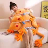 40/60/75 cm Cartoon Frog Pluszowa zabawka Poduszka Kawaii nadziewane zwierzęce żaby z kocem pluszami lalka miękkie dzieciaki Decor Home Decor 231220