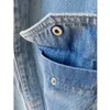 Damenjacken Retro Delessed Double Pocket Casual Denim Jacke