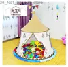 Tentes Tentes Kid Teepee Tent House 123 * 116cm Portable Princess Castle Castle pour enfants Play Tente Tent Tent Birthday Christmas cadeau Q231220