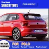 Para Volkswagen Polo 19-21 montaje de luz trasera LED luces de estacionamiento marcha atrás dinámica señal de giro tipo serpentina indicador lámpara trasera