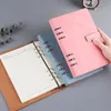 Magnet Buckle Hard Cover A5 Leather Notebook Notepad Ring Binder Planner Agenda Business Office Work Note Book Stationery 231220