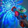 Sand Play Water Fun Childrens Electric Sound and Light Gun Toy Rotating Colorful Projection Plast Pistol Model Outdoor Toys for Kids Boys Gifts 231219